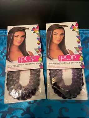pop Metallic Braid Extension - Purple Ombre